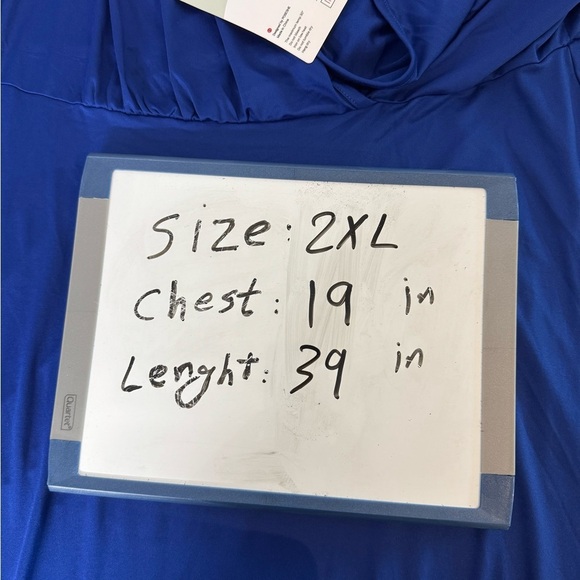 Women's V-Neck Sleeveless Dresses A Line Casual Summer Beach Dress Blue 2XL - Picture 10 of 10